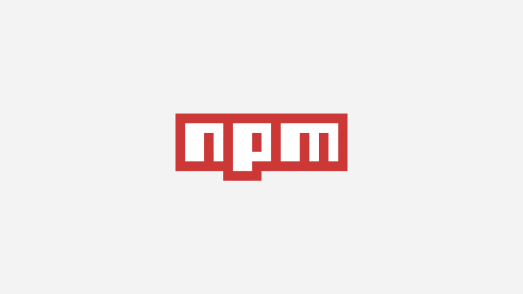 yüksek çözünürlüklü nodejs npm logosu