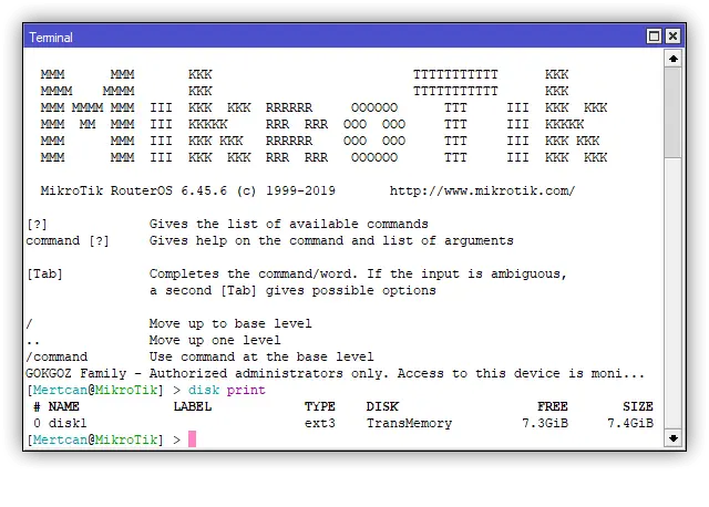 mikrotik hex rb750gr3 üzerine the dude server kurulumu 2 mikrotik disk yönetimi, mikrotik hex rb750gr3, mikrotik dude kurulumu