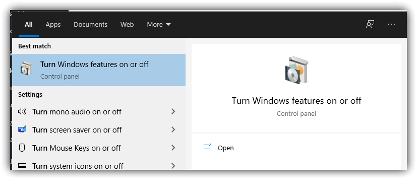 windows özellik aktif etme, turn windows feature