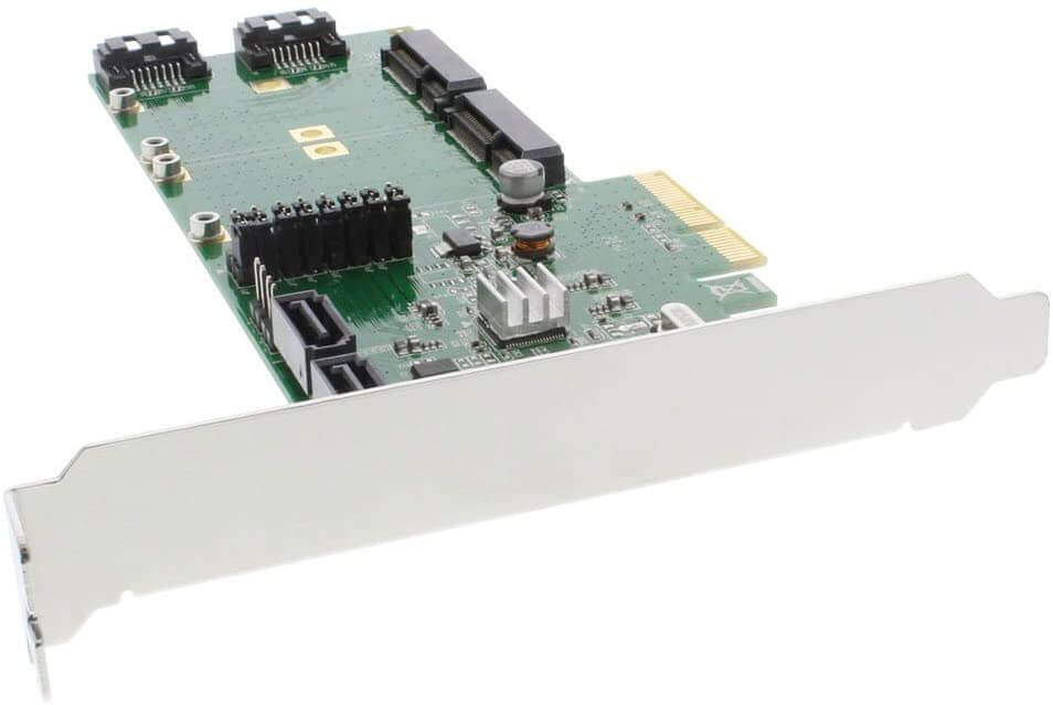 InLine 76617B arayüz kartı, 4x SATA 6Gb/s, RAID 0,1,10 JBOD, 4x SATA + 2x mSATA, PCIe 2.0 (PCI-Express) ile