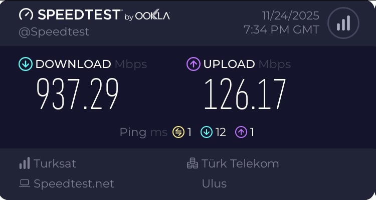 Yüksek hızlı internet testi sonuçları, Mertcan GÖKGÖZ'un teknoloji ve dijital gelişmelerle ilgisini gösterir. Güçlü bağlantı ve veri aktarımı için ideal tercih.