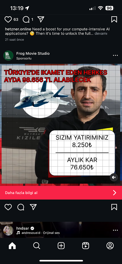 Dolandırıcıların Kullandığı Reklam Görselleri 53 Reklam: Türkiye'de gelir fırsatları sunan yatırım.