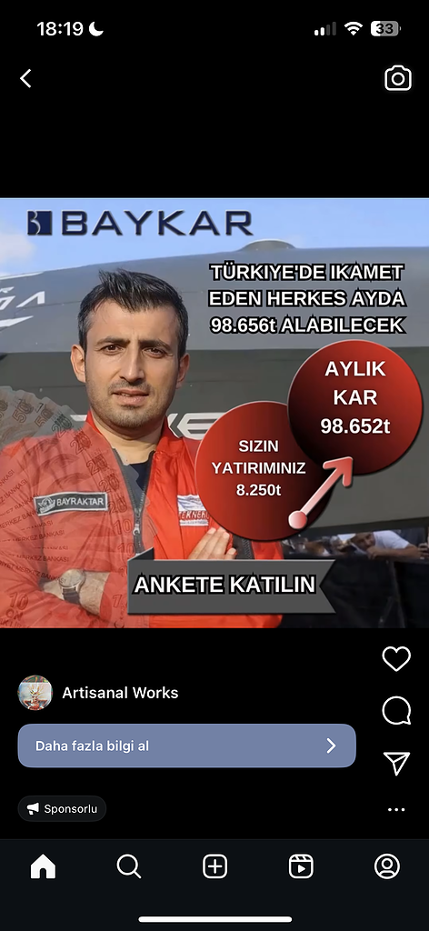 Dolandırıcıların Kullandığı Reklam Görselleri 42 Türkiye'de yatırım kazanç fırsatı, ankete katılın.