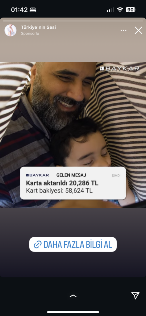 Dolandırıcıların Kullandığı Reklam Görselleri 41 Karta 20,286 TL yükleme bildirimi ve aile mutluluğu.