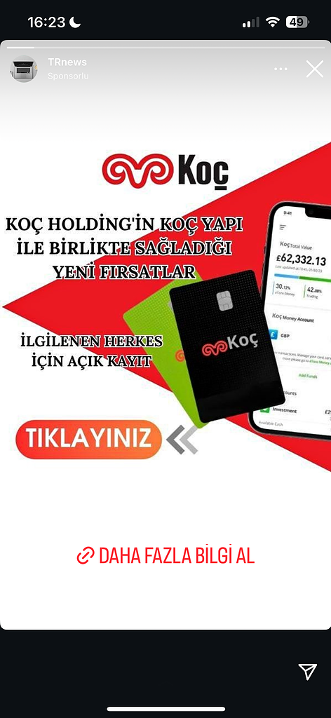 Dolandırıcıların Kullandığı Reklam Görselleri 45 Koç Yapı yeni fırsatlar, kayıt için tıklayın.