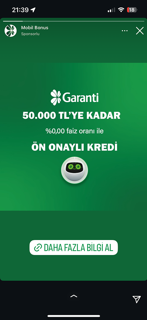 Dolandırıcıların Kullandığı Reklam Görselleri 77 Garanti: Ön onaylı kredi, faizsiz kredi teklifi.