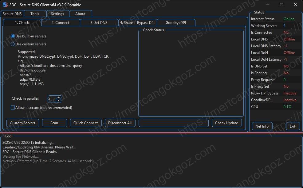 Yasaklı Sitelere Giriş: DNSveil Kullanım Rehberi 2 dnsveil main gui gorsel1